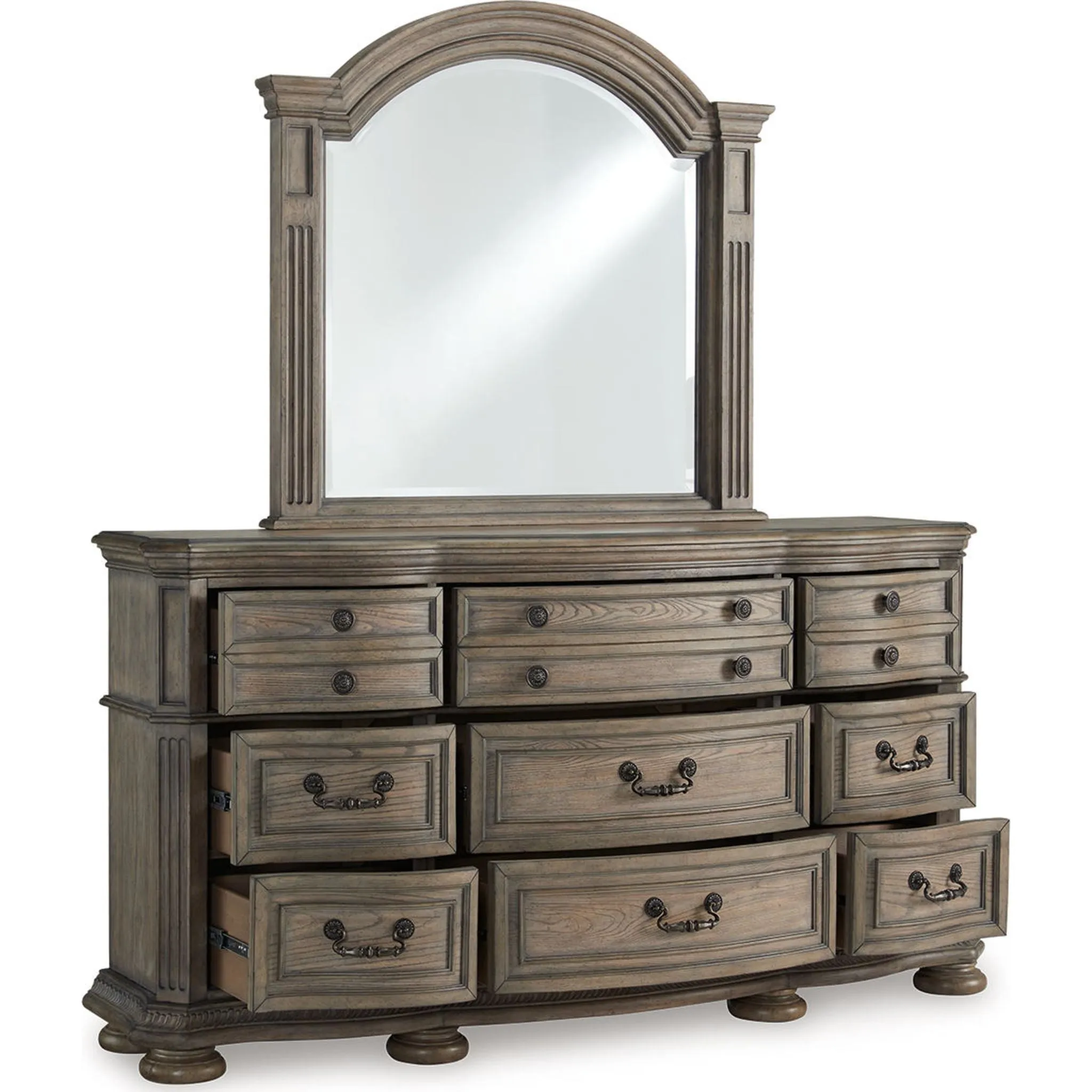 Ardenfield Dresser and Mirror - Light Brown