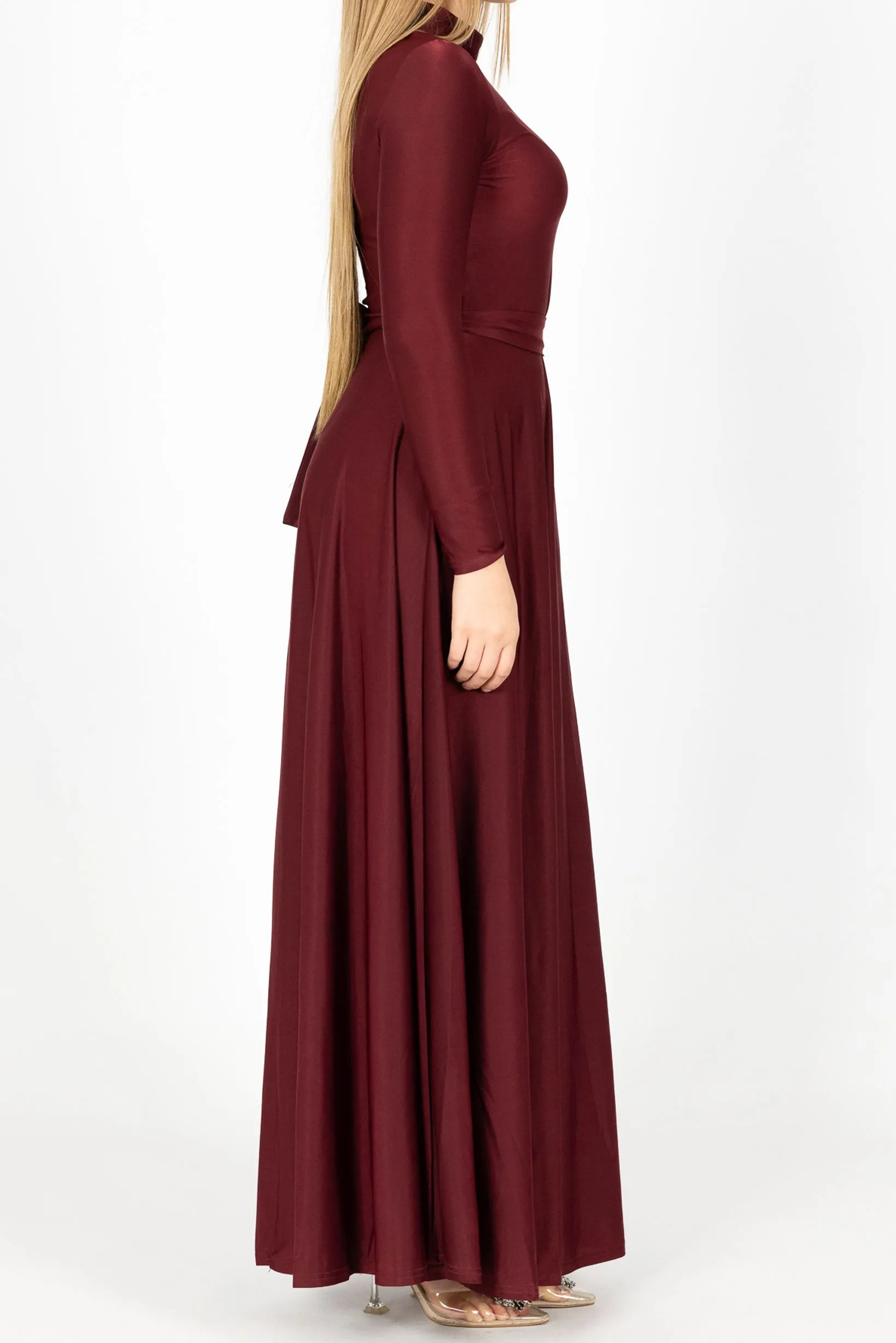 Elara Satin Maxi Dress