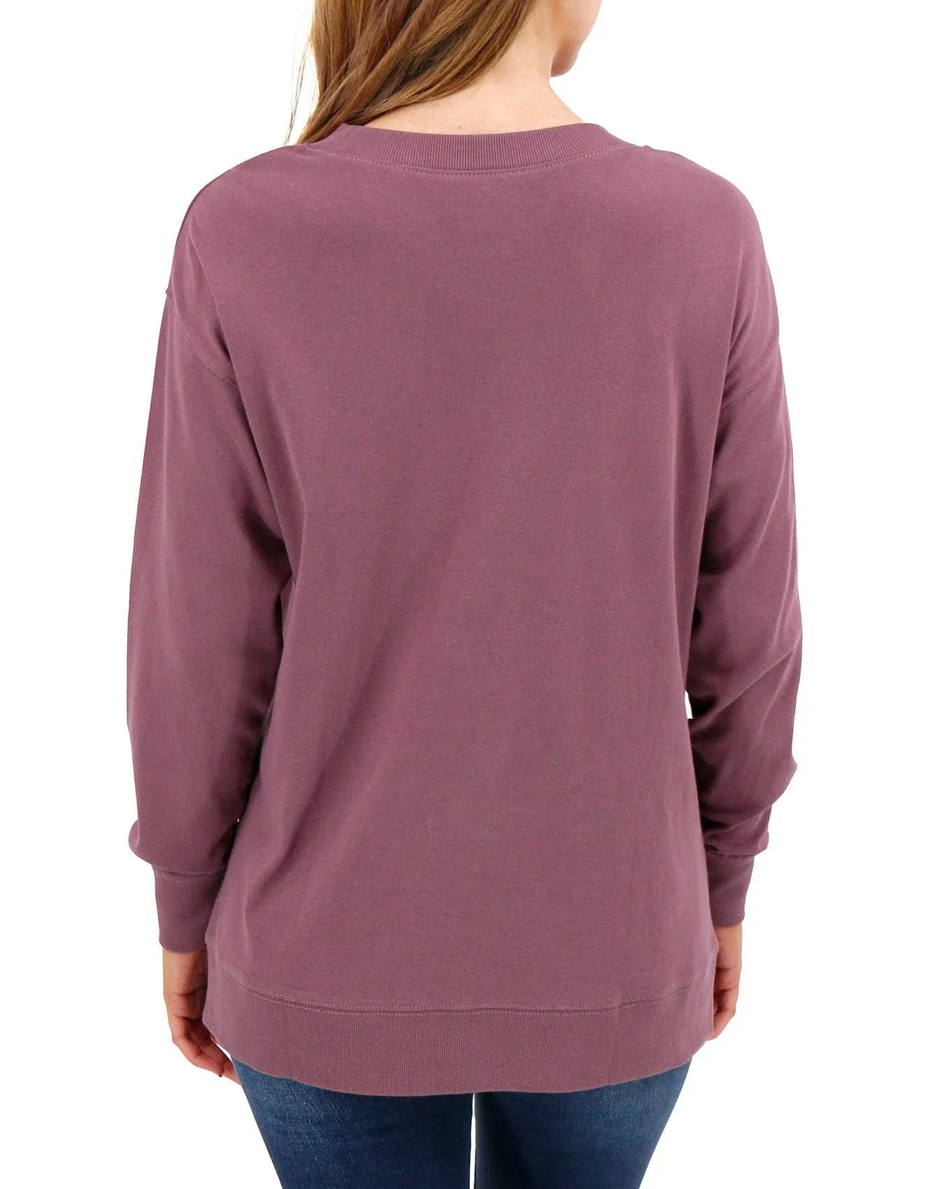 Essential Long Sleeve Tee In Light Purple