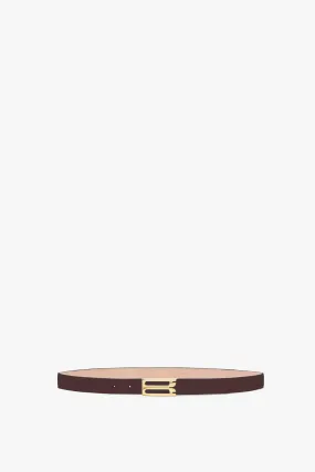 Frame Belt In Burgundy Leather