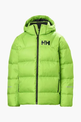 Kids Jacket Ski Helly Hansen Isfjord Down Parakeet Green