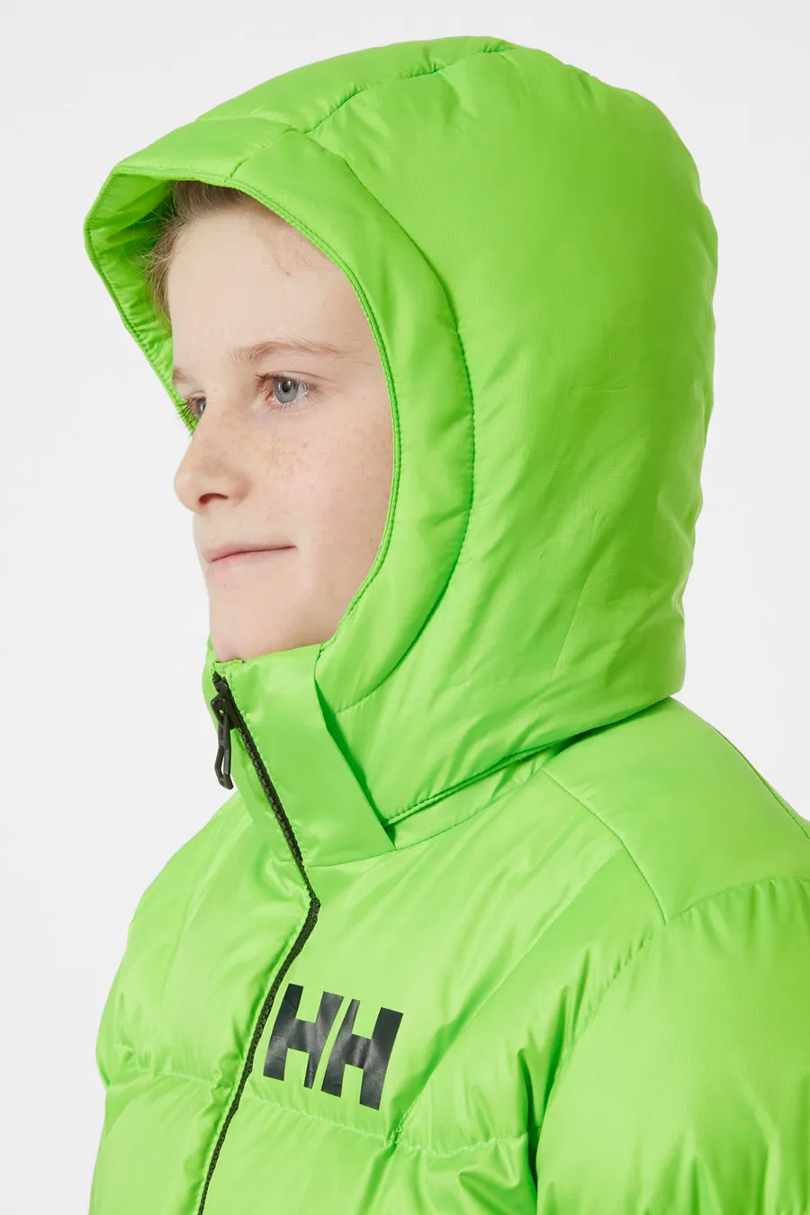 Kids Jacket Ski Helly Hansen Isfjord Down Parakeet Green