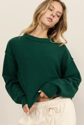 Mya Cropped Oversized Knit Sweater