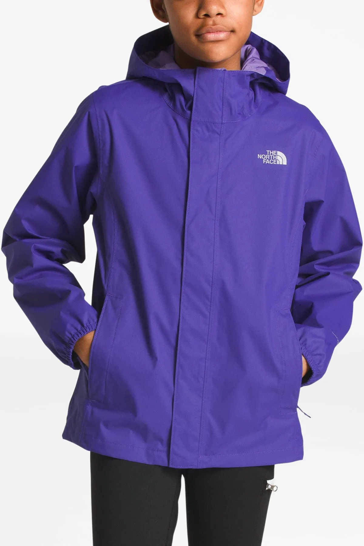 North Face Resolve Reflective Kids Rain Jacket - Lavender