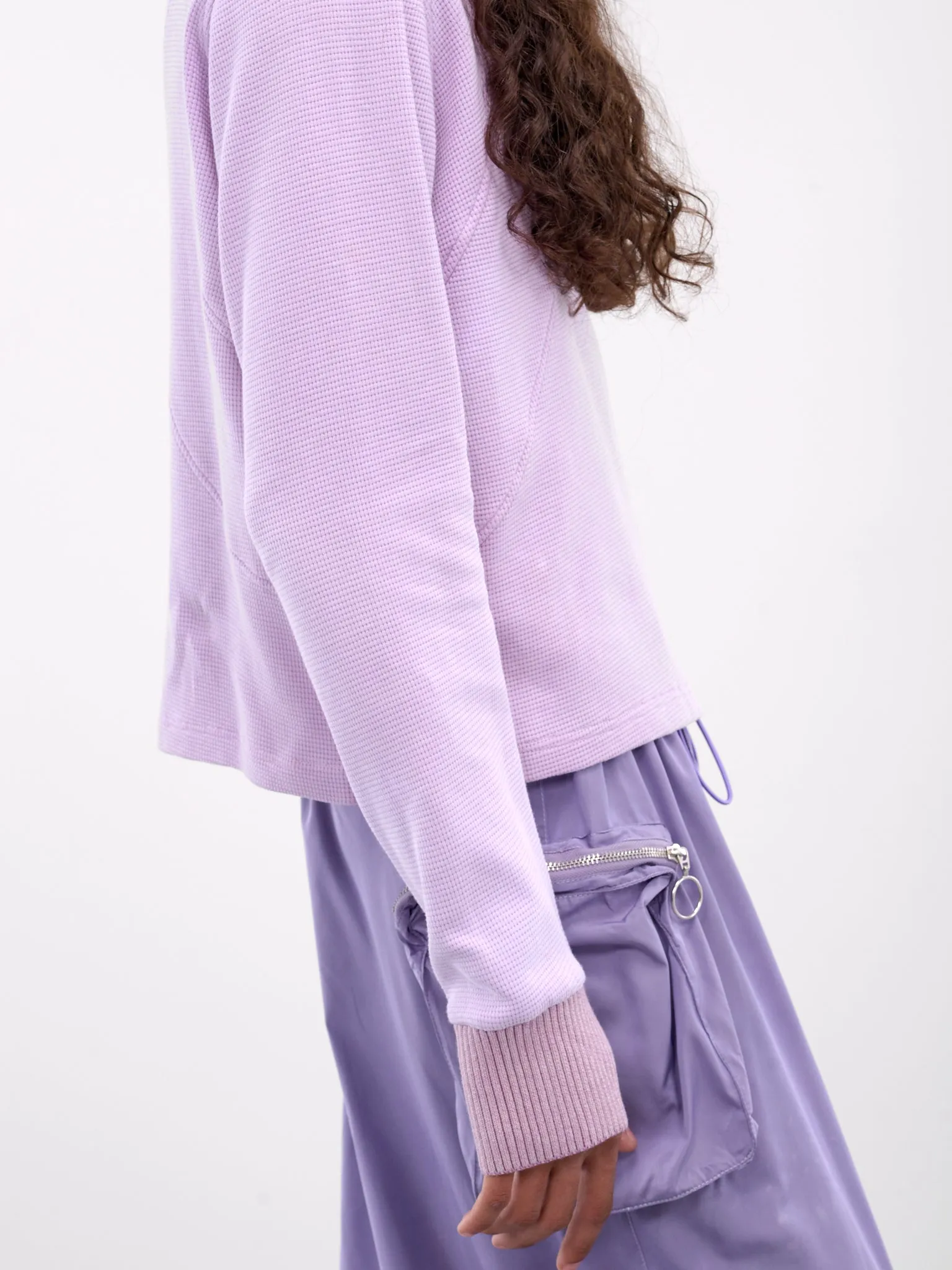 Paneled Waffle Jersey Long Sleeves (WAFLLS-WASHED-LILAC)