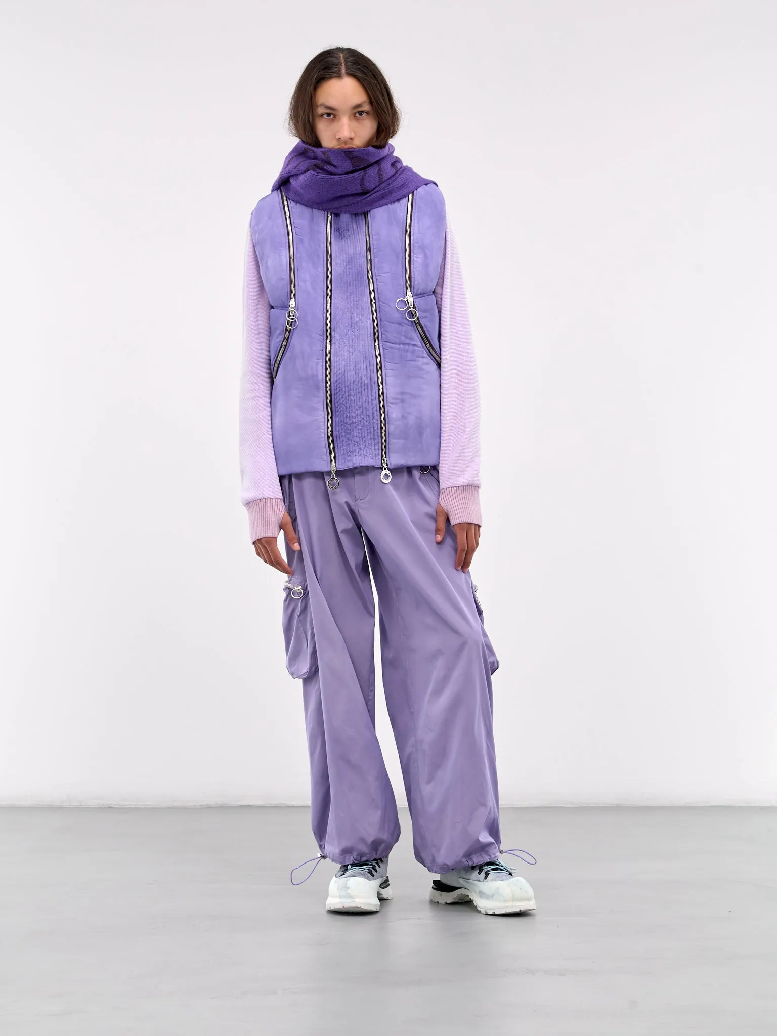 Paneled Waffle Jersey Long Sleeves (WAFLLS-WASHED-LILAC)