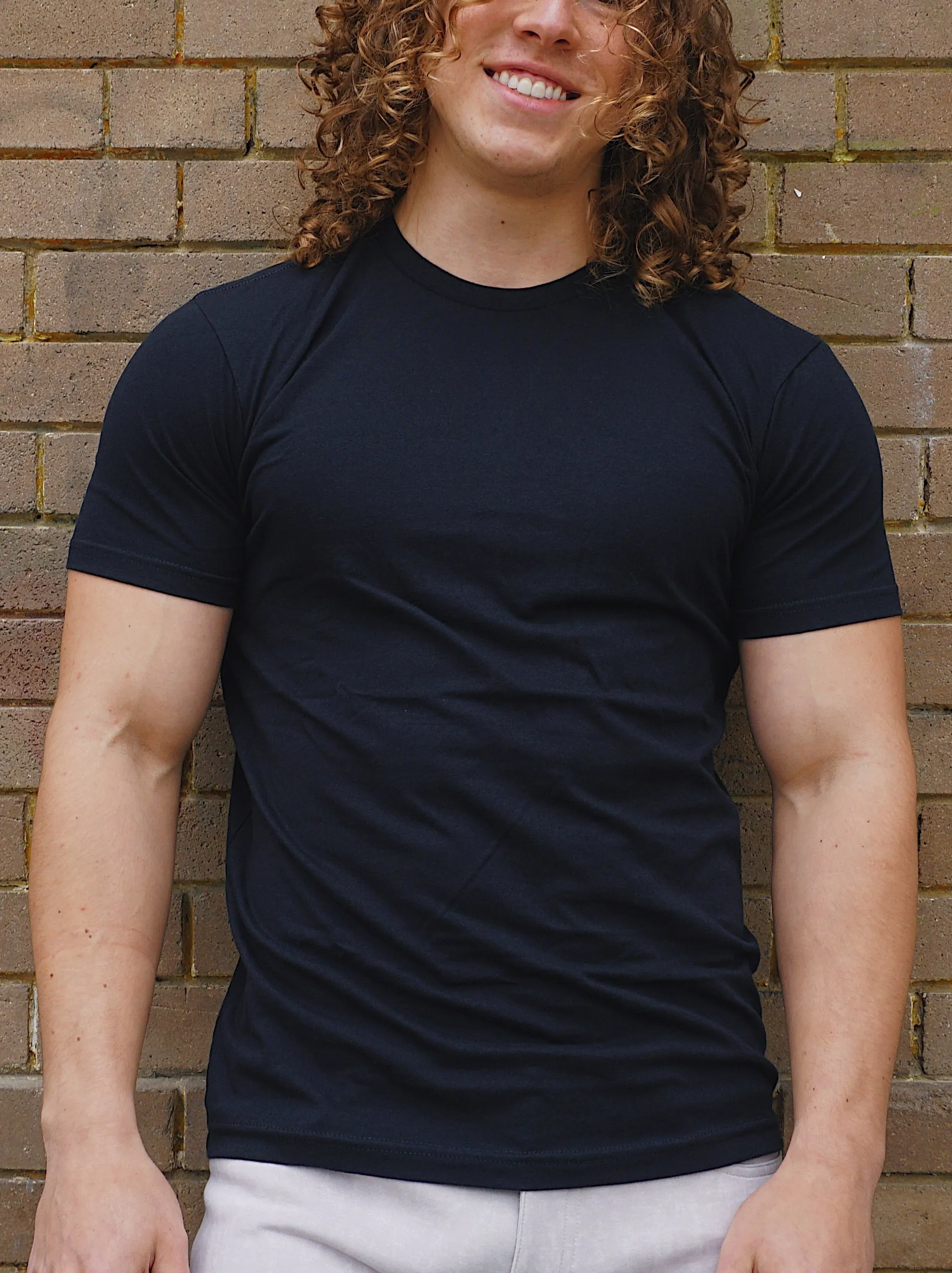 ROLO BASIC CREW NECK T-SHIRT - BLACK