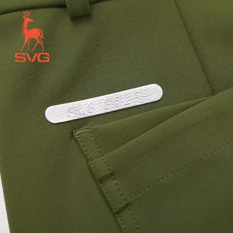 SVG Olive Green Stretch Bootcut Cropped Pants