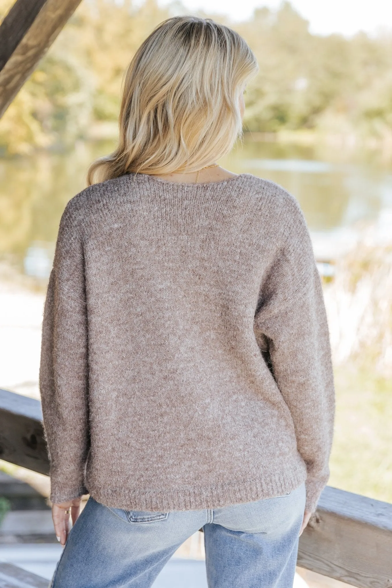 Ultra Brushed Sweater Cardigan - Light Mauve - FINAL SALE