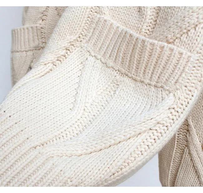 Warm Knitted Sweater-Cardigan